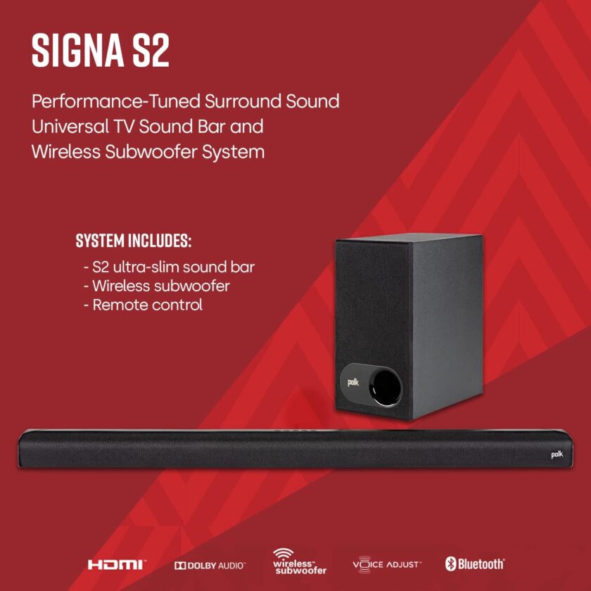 Polk Audio Signa S2 Sound Bar & Wireless Subwoofer - Image 5
